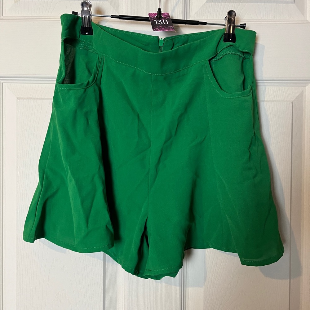 130. SHEIN size US 8/10 green dressy shorts